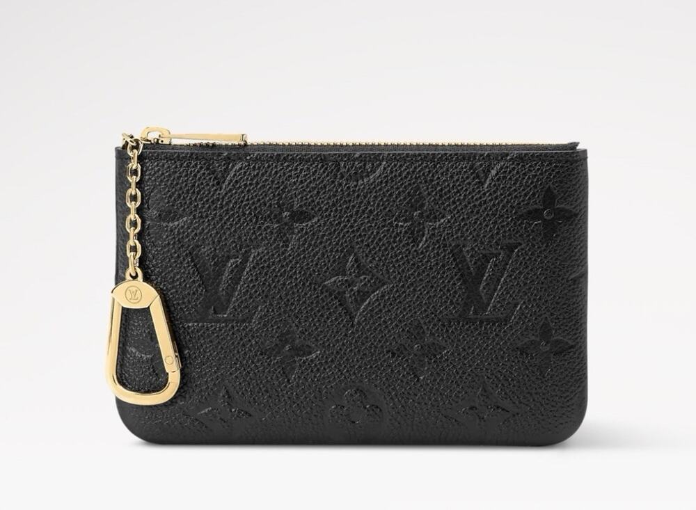 Authentic Louis Vuitton Empreinte Key Pouch Black Leather Entrupy COA